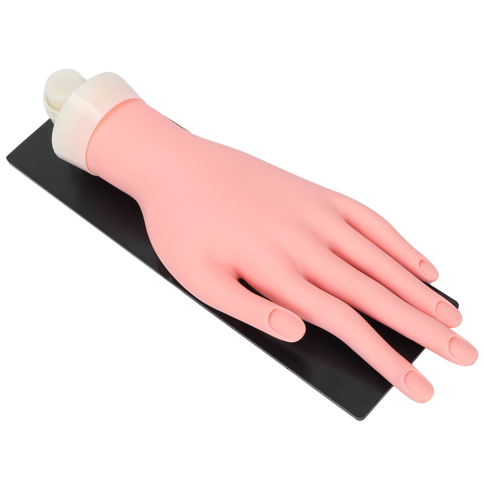 Flexible Silicone Practice Hand for Manicure Training & Nail Art Display