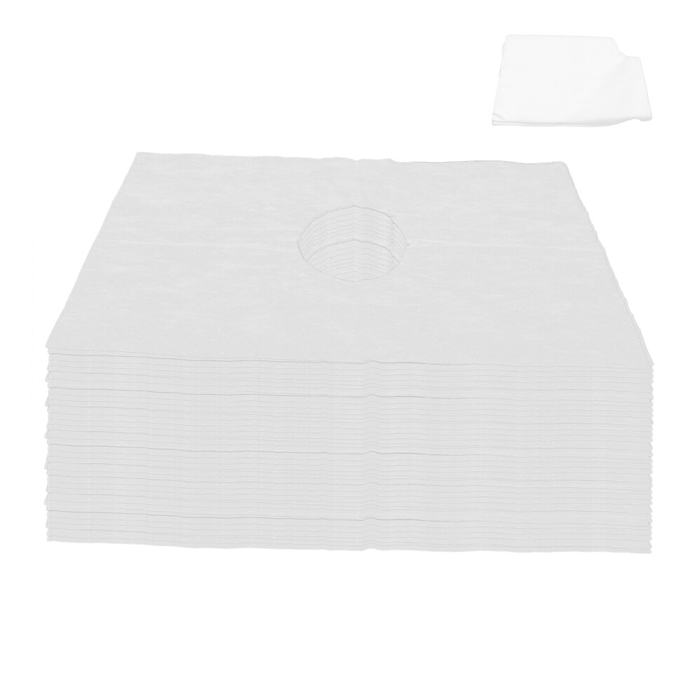 Unisex 200Pcs Disposable Face Rest Covers Non-Woven Fabric Massage Bed Sheets 40X50cm