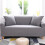 Graues 3-Sitzer Polyester Loveseat Sofabezug 190-230cm Schutz 3