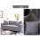 Graues 3-Sitzer Polyester Loveseat Sofabezug 190-230cm Schutz 5