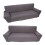 Graues 3-Sitzer Polyester Loveseat Sofabezug 190-230cm Schutz 4