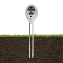 Tester del suolo 3-in-1 Umidità/pH/Luce Argento tascabile