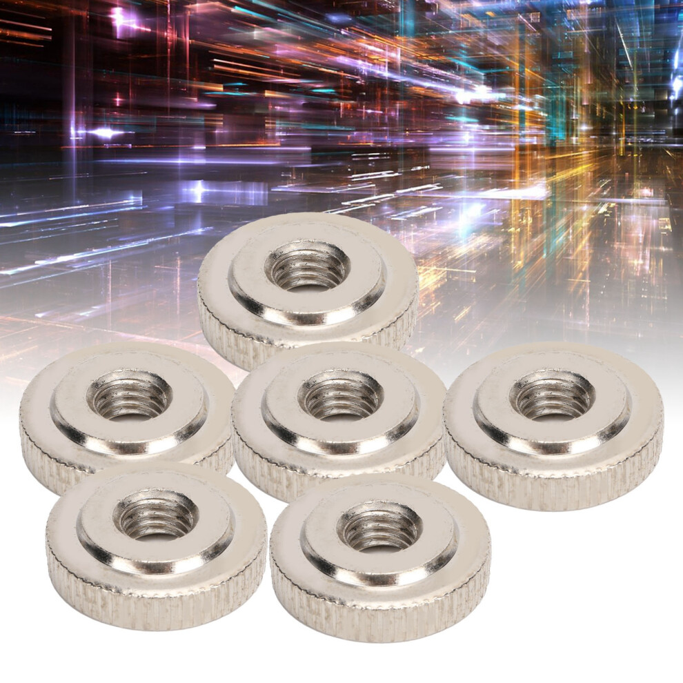 10Pcs Carbon Steel Nickel Plated M10 Knurled Nuts, 30Mm Max Diameter 8021358609006