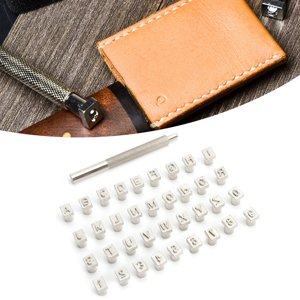 37Pcs Alloy Steel Alphabet & Number Punch Set For Leather & Diy Crafts 9391358609504