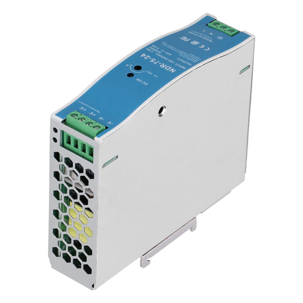 Ndrâ75Â24 24V 3.2A 76.8W Industrial Rail Power Supply, Aluminum 4661358609954