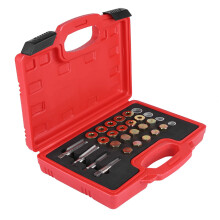 Oil Drain Plug Repair Kit, 64Pcs Sump Gearbox Drain Plug Tool Set for Oil Pan Thread Repair, M13 M15 M17 M20