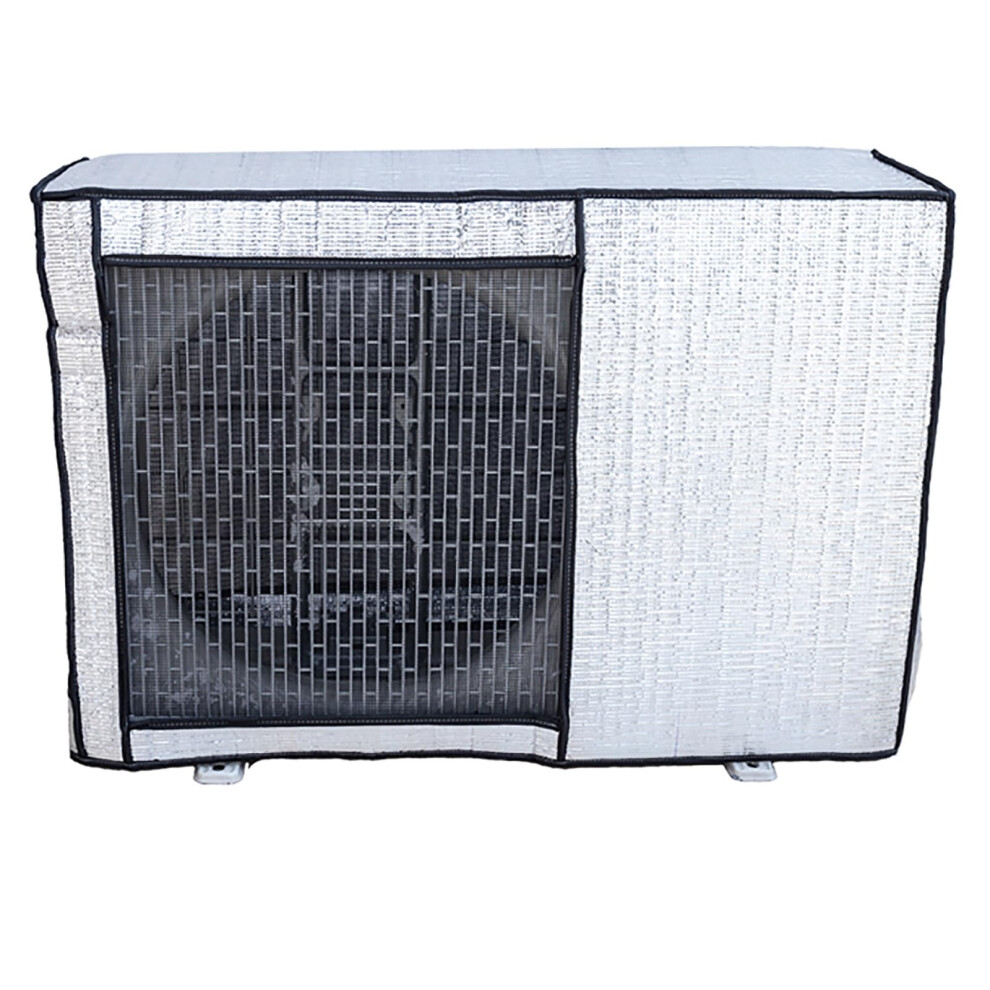 Mini Split Air Conditioner Aluminum Foil Cover Outdoor Waterproof Sunproof With Vent Mesh And Strap 84X32x59 Cm 9339159049501