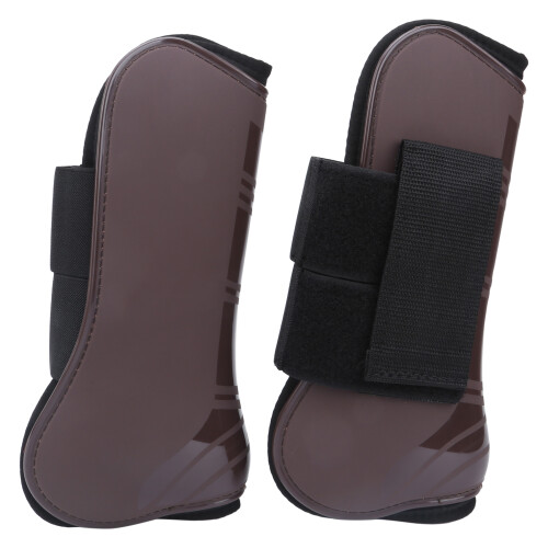 Horse Leg Guard PU Elastic Thickened Obstacle Protector Brown XL 1
