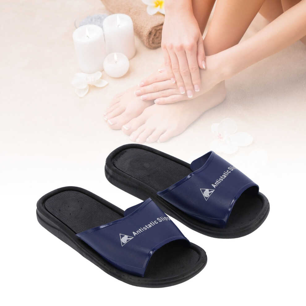 Antistatic Pvc Slippers Dustproof Work Shoes Black Blue Size 44 9341358613520