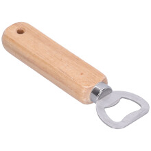 Handheld Bottle Opener Wooden Handle Bar Tool