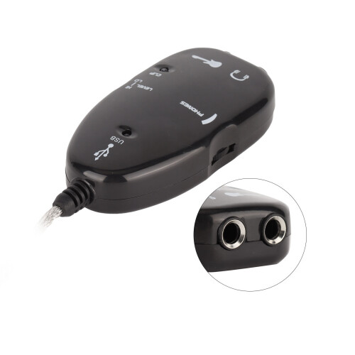 USB Guitar Link Audio-Interface für PC/Mac, 24 Bit, unterstützt MP3/WAV/AIFF 2