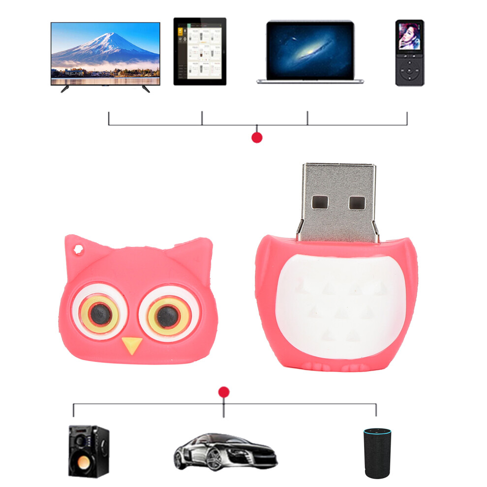 Owl Carton U Disk 16Gb High-Speed Flash Drive For Data Storage Pink 8211358615279