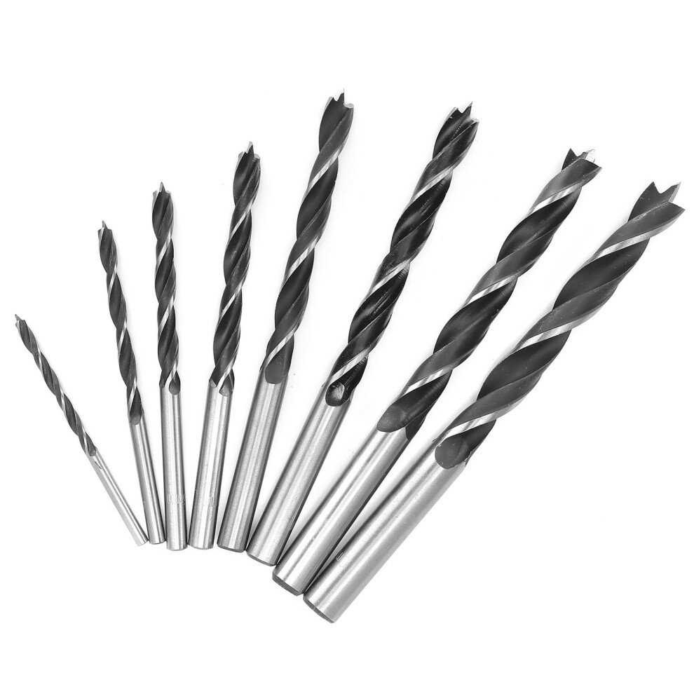 8Pcs High Carbon Steel Twist Drill Bits Set 3-10Mm For Woodworking 8401358618770