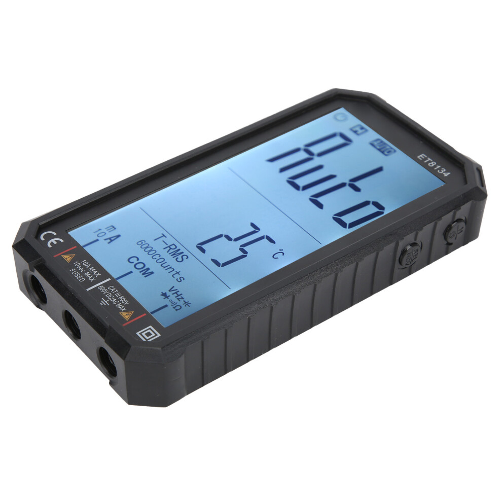 Et8134 6000 Counts Lcd Auto Multimeter With Alarm, 10A/600V 5081358619903