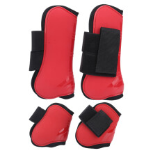 Horse Tendon Boots, Thick PU Shell, Red M, Leg Protector