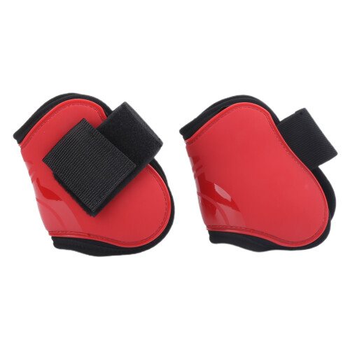 Horse Tendon Boots, Thick PU Shell, Red M, Leg Protector 2