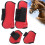 Horse Tendon Boots, Thick PU Shell, Red M, Leg Protector 14