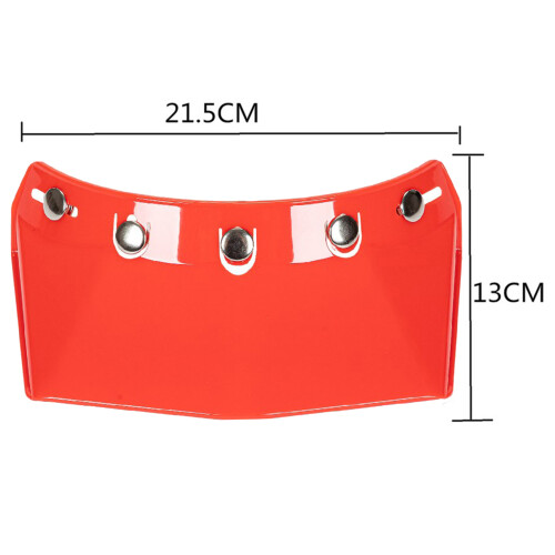 Open Face Motorcycle Helmet Visor with 5 Snap Universal Fit Wind Flip Up Shield 1