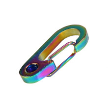 Bunter Schnellzieh-Karabiner-Schlüsselbundhaken – Titanlegierung für Wandern
