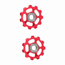 Rotes 11T Aluminium-Schaltwerksräder Set - 2 Stück für Fahrräder