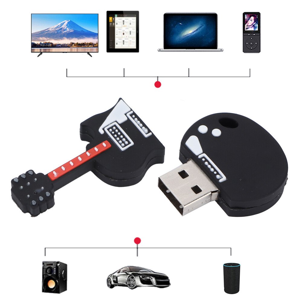 Cute Bass Guitar Usb Flash Drive 64Gb Portable Data Stick 7901358625828
