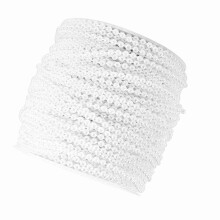 50M 3mm Perlenschmuckkette für Hochzeitsdekorationen Weiß/Beige