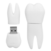 Clé USB 3D en forme de dent USB 2.0 32 Go ABS Cadeau pour PC Blanc