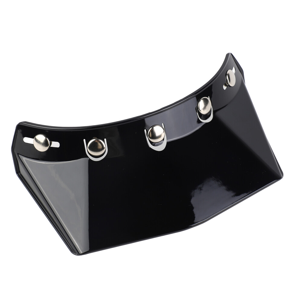 Universal 5-Snap Motorcycle Helmet Visor For Open Face Helmets Wind Shield Black 5011358628995