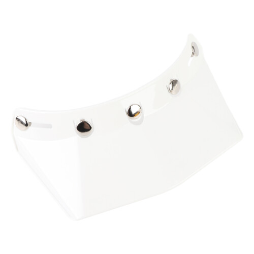 Open Face Motorcycle Helmet Visor with 5-Snap Flip Up Wind Shield Universal Fit 2