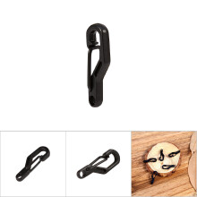 5 Stück Schwarznickel-Polymer-Mini-Sicherheitskarabiner-Schlüsselanhänger, 2,8 cm, Tragfähigkeit 15 kg