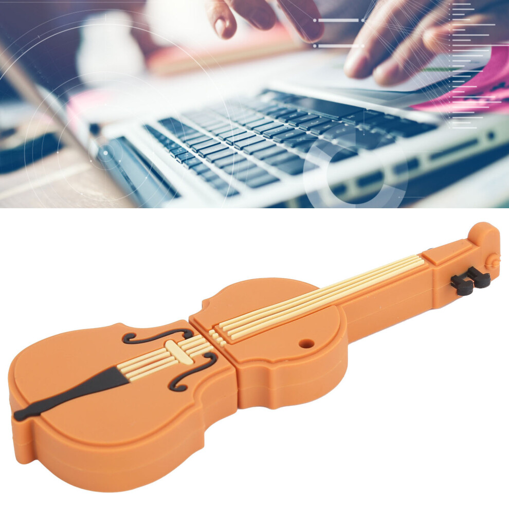 Stylish 64Gb Violin-Shaped Usb Flash Drive For Music Files And Data Storage 7901358632413