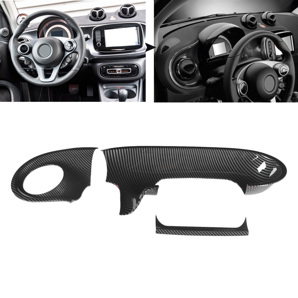 Carbon Fiber Style Dashboard Trim For Smart Forfour W453 Lhd 4911358635102