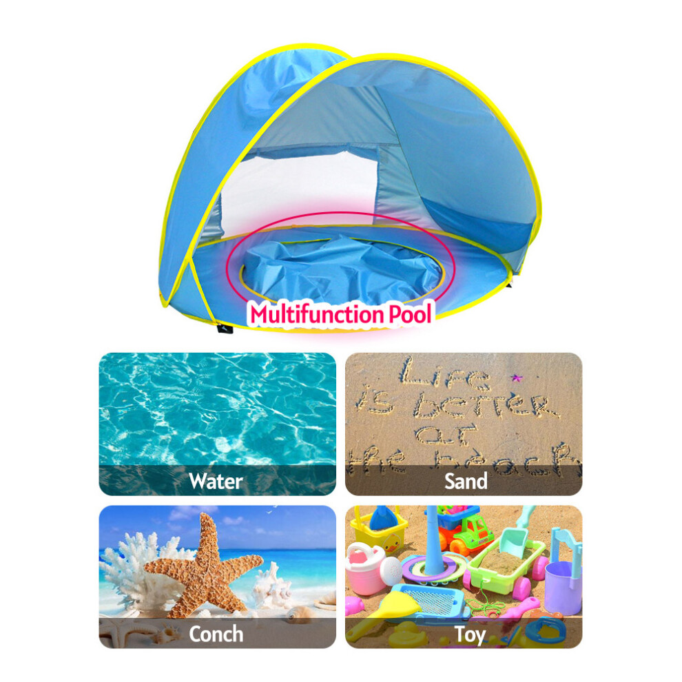Instant Pop-Up Infant Sun Shelter with Pool UV Protecting Fabric