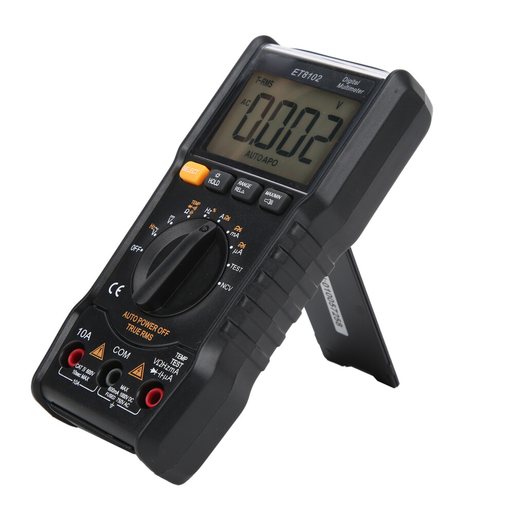 Et8102 Digital Multimeter, 6000 Counts, Auto Range, Volt, Amp & Ohm 9321358636835