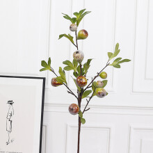 Artificial Fig Branch 92cm Fake Iron Wire Vivid Plastic for Home Decor