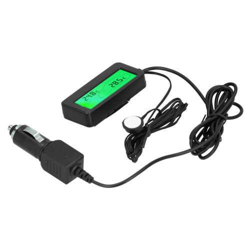 12V Car Digital Thermometer with Lightweight Design and Backlit Screen