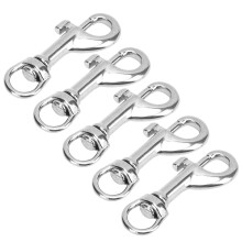 L65MM Stainless Steel Double Ended Spring Snap Clips Diving Hooks
