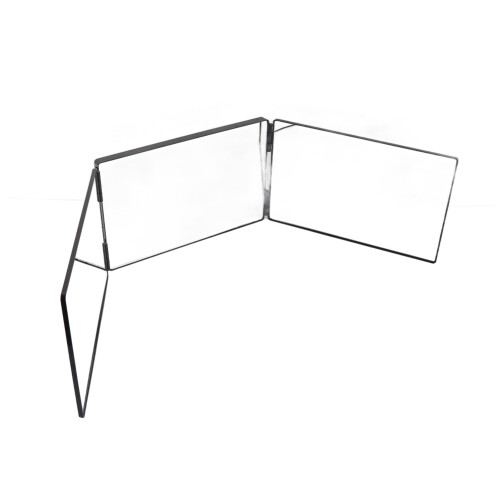 3-Way LED Mirror with 10X Magnifier, 360 Viewing, USB, Black 2