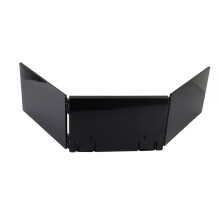 3-Way LED Mirror with 10X Magnifier, 360 Viewing, USB, Black