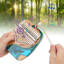 17-Key Mahogany Kalimba Thumb Piano for Beginners, 15.7cm Stock