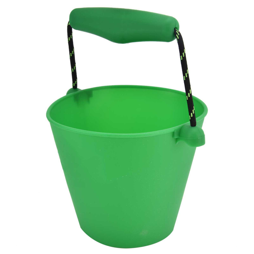 Multifunctional Kid's Collapsible Silicone Beach Bucket 1.5L Green