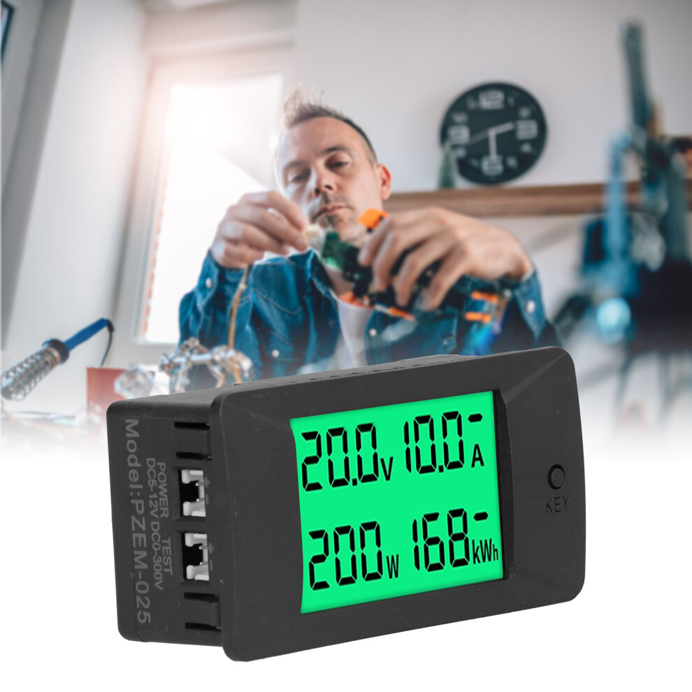 Digital Energy Meter Lcd Display 0-300V 0-200A Dc 5-12V Pzem-025 7651358649590