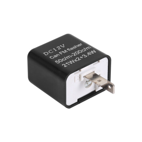 Motorrad-LED-Blinker 2-Pin 12V Einstellbare Geschwindigkeit Schwarzes Relais 2