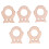 5 pezzi OwlTeether 5,7x5x1 cm 58 g Colore legno 8