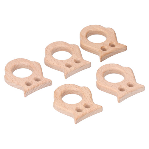 5 pezzi OwlTeether 5,7x5x1 cm 58 g Colore legno 2