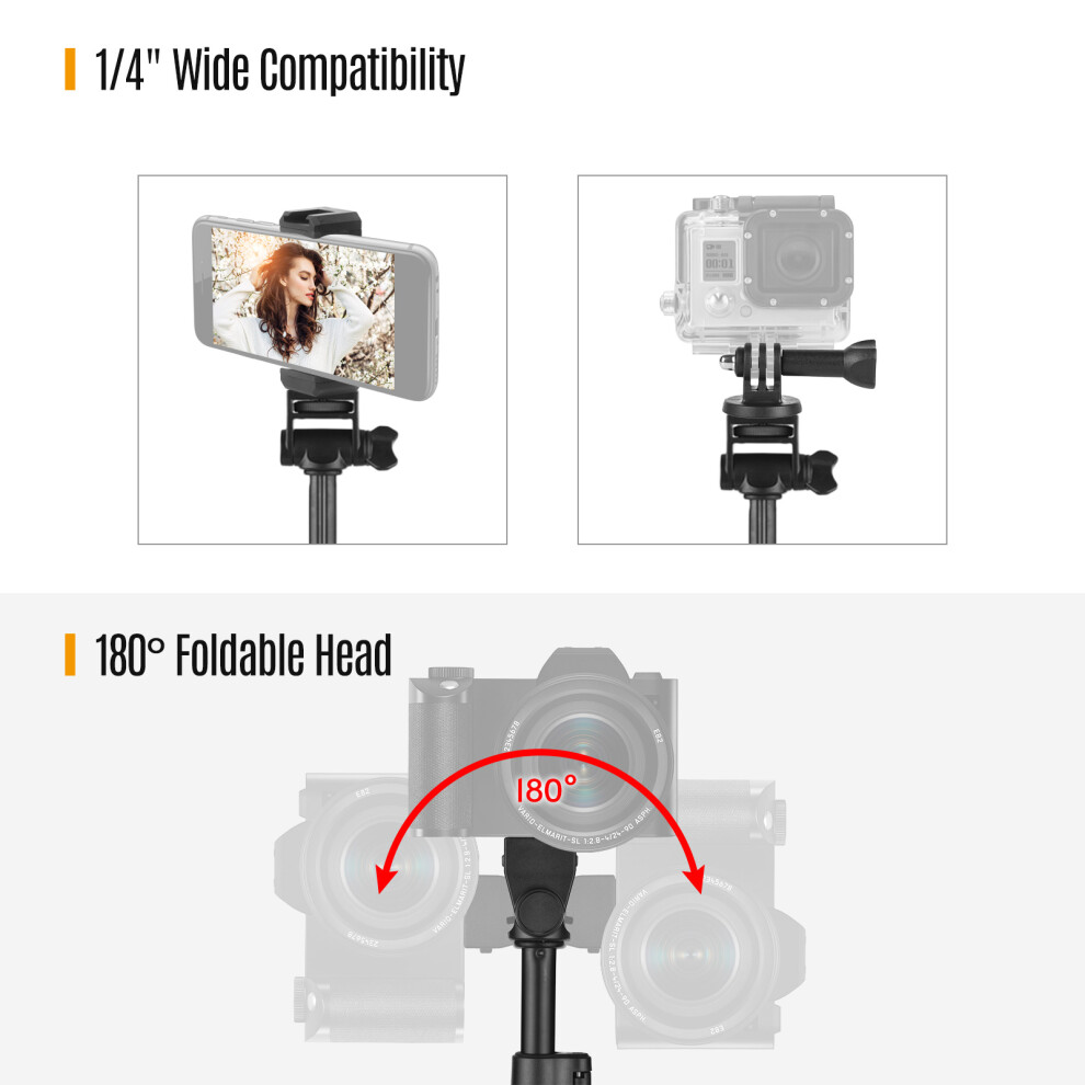 168Cm 2-In-1 Selfie Stick Tripod With Remote, Max 3Kg 9391358654320