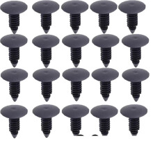 Car Interior Roof Fixing Buckle Barbed Wire Clip Fasteners Plastic Rivet Fasteners Black 20 Pcs