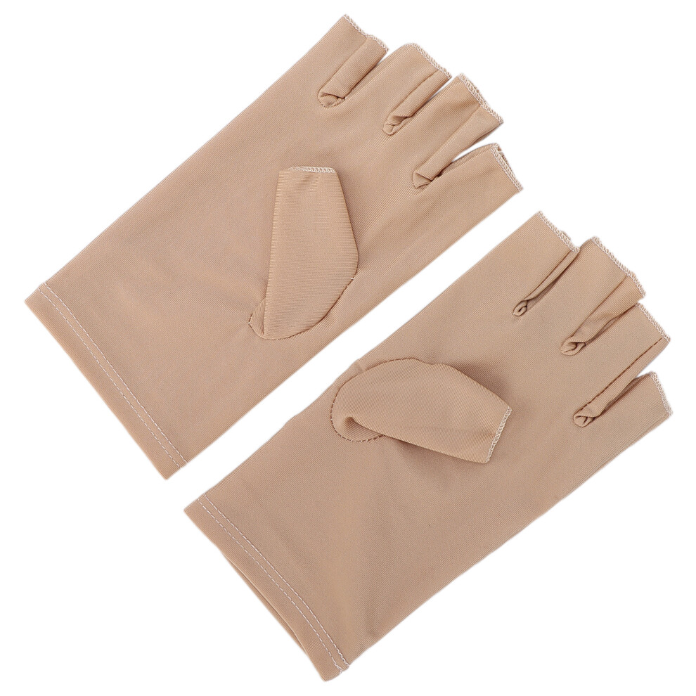 UV Protective Fingerless Nail Art Gloves for Manicure and Kayaking