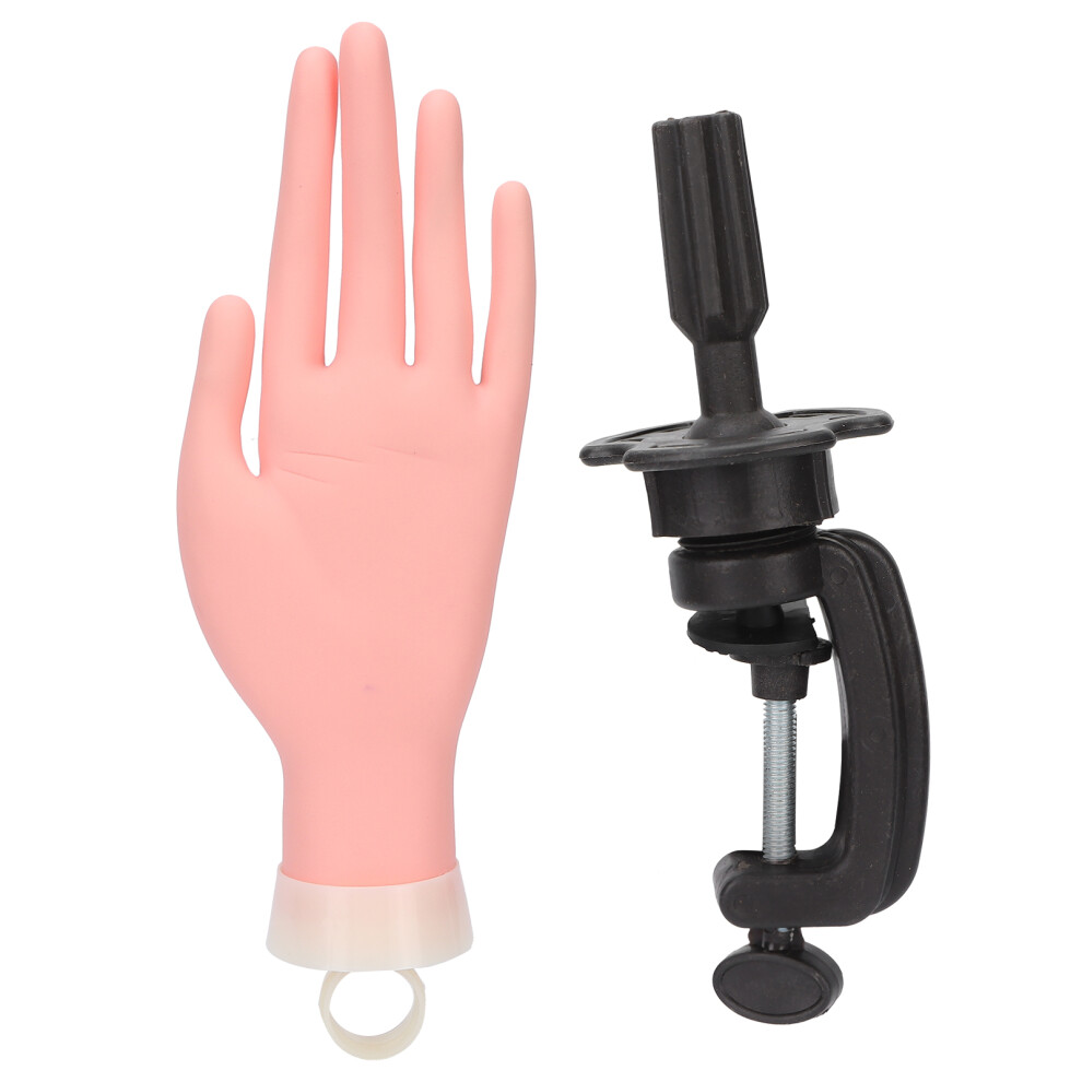 Realistic Bendable Nail Practice Hand, Flexible Silicone Mannequin (26.5cm)