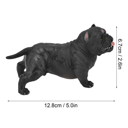 Bulldog Simulation Model Toy, 12.8 x 6.7cm Plastic Decor Collection 2